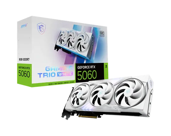 MSI GeForce RTX 5060 Ventus 2X OC White 8GB GDDR6 Graphics Card