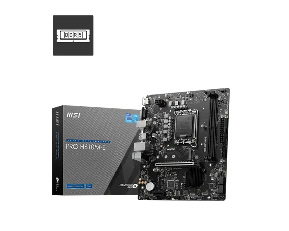 MSI Pro H610M-E mATX Intel LGA 1700 Motherboard Supports Intel 12th , 13th & 14th Gen Processors