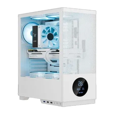 Ant Esports X2 LCD ARGB Mid Tower Gaming Cabinet - Black