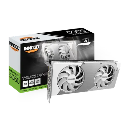 INNO3D GeForce RTX 5060 Twin X2 OC White SFF 8GB Nvidia Graphic Card