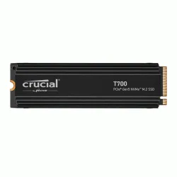 Crucial T700 2TB Gen5 NVMe M.2 SSD with heatsink - Up to 12,400 MB/s - DirectStorage Enabled - CT2000T700SSD5 - Gaming, Photography, Video Editing & Design - Internal Solid State Drive
