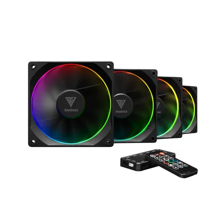 Gamdias AEOLUS M3-1204R Black 120mm ARGB 4 Fan Kit