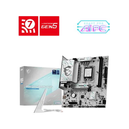 MSI B860M Gaming Wifi7 DDR5 Intel Motherboard ( White )