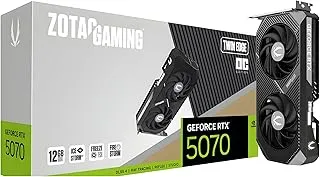 ZOTAC Gaming GeForce RTX 5070 Twin Edge OC Graphics Card - Black | 12 GB | DLSS 4 | GDDR7 | 192 bit | Dual Fan | SFF Ready | IceStorm 2.0 Advanced Cooling | ZT-B50700H-10P