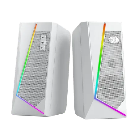 REDRAGON ANVIL GS520 - RGB 2.0 CHANNEL GAMING WIRED DESKTOP SPEAKERS (WHITE)