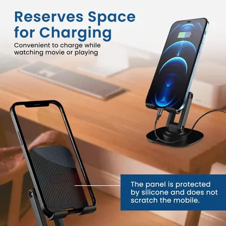 Portronics Mobot III POR 2046 Adjustable Mobile and Tablet Holder with 360 Degree Rotating Base