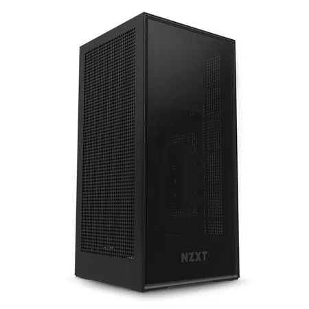 NZXT H1 Version 2 With PSU, AIO, and Riser Card (M-ITX) Mini Tower Cabinet (Matte Black)