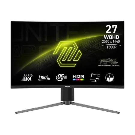 MSI MAG 27CQ6PF 27 Inch 2K WQHD 180Hz VA Panel 105% SRGB 0.5MS Adaptive Sync Gaming Monitor