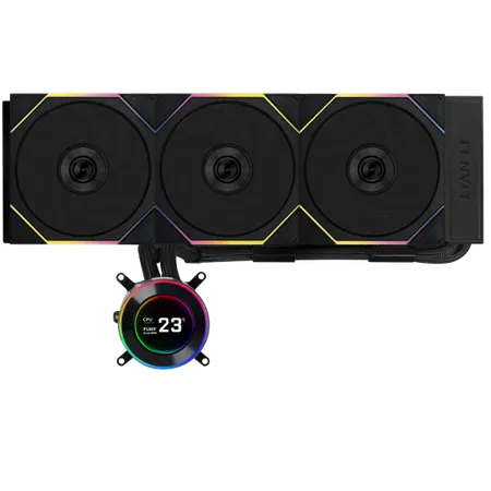 LIAN LI Hydroshift II LCD-C 360TL 360mm ARGB CPU Liquid Cooler ( With LCD Display ) ( Black )