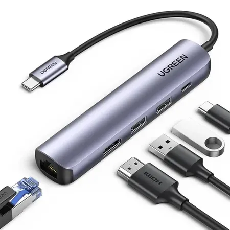 Ugreen USB-C 5-in-1 Dock with 4K HDMI 2×USB 3.0 Ports & 100W PD