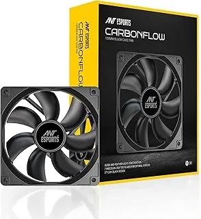 Ant Esports Carbonflow 120mm Case Fan - Black, High Static Pressure, PWM Control, 1300 RPM, 40.0 CFM Airflow
