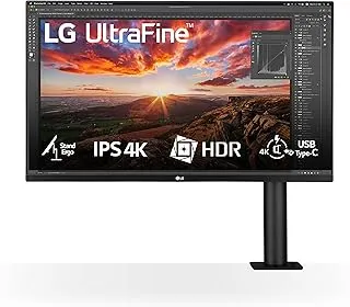 LG 32UN880K 32" (81.28cm) 3840x2160 Pixels Ultrafine Display Ergo UHD 4K IPS Display with HDR 10 Compatibility and USB Type-C Connectivity, Tilt/Height/Swivel/Pivot/Extend/Retract, Black