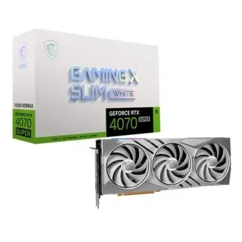 MSI GeForce RTX 4070 Super 12GB GDDR6X Gaming X Slim Graphics Card - White