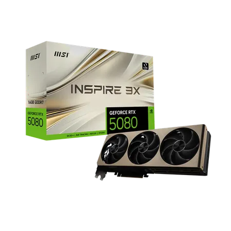 MSI Geforce RTX 5080 Inspire 3X 16GB NVIDIA Graphic Card