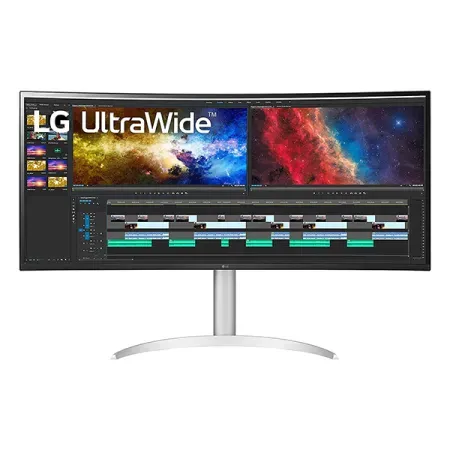 LG 38WP85C-W 38-inch Curved 21:9 UltraWide QHD+ IPS Monitor with USB Type C (90W Power delivery), DCI-P3 95% Color Gamut with HDR 10 and Tilt/Height Adjustable Stand