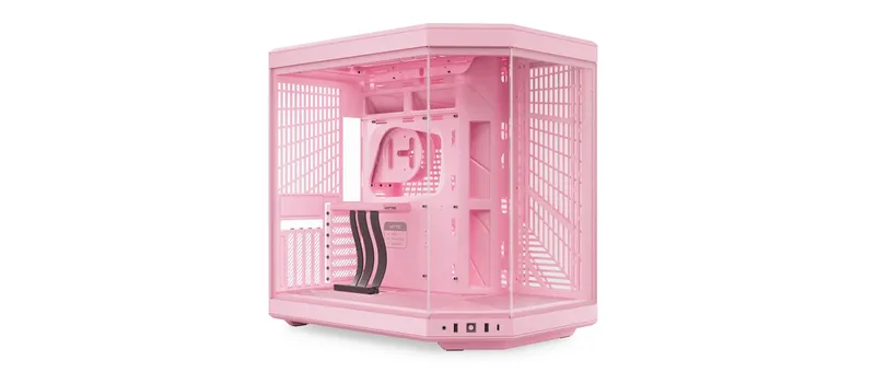 HYTE Y70 Mid-Tower PC ATX Case with Modern Aesthetic Case-Strawberry Milk