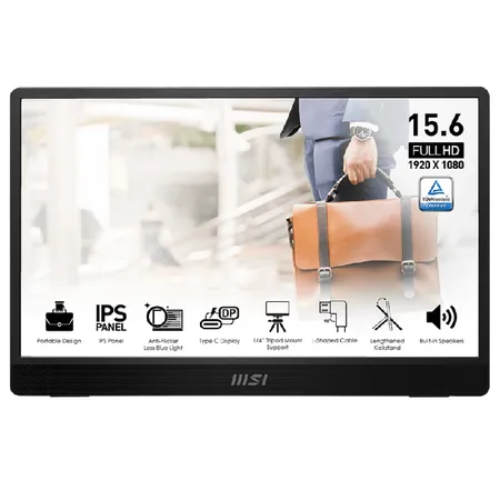 MSI PRO MP161 E2 15.6" Full-HD IPS 60Hz Portable Ultra-Slim with speaker Monitor