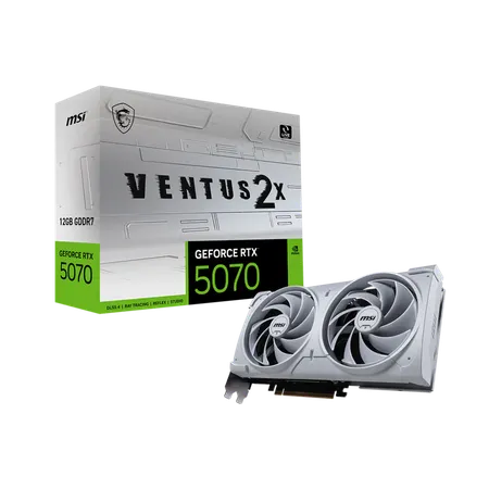 MSI RTX 5070 Ventus 2X OC White 12GB GDDR7 Graphics Card