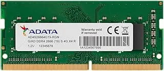 A-DATA 4GB DDR4 modules 2666 MHz Laptop Memory - AD4S26664G19-RGN,Green