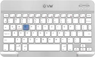 EVM EnEdge 9.7" Ultra-Slim Bluetooth Keyboard with Type-C Rechargeable Battery, Tablet, Smartphone & Laptop, Compact Lightweight Design, Bluetooth 5.0, ABS Build 1-Year Warranty (WLKM-S)