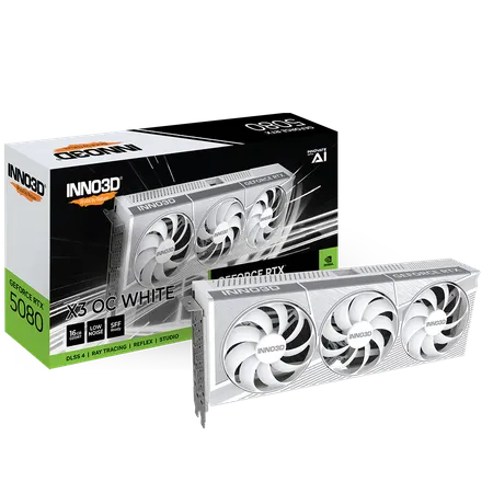 INNO3D RTX 5080 X3 OC WHITE 16GB GDDR7 GRAPHICS CARD