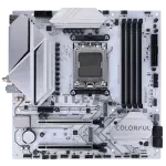 Colorful BATTLE‑AX B650M WHITE WIFI V15 WiFi-6 AMD B650 AM5 DDR5 MicroATX Motherboard (White)