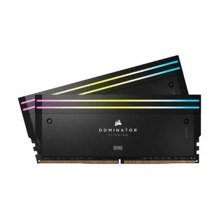 Corsair Dominator Titanium RGB 96Gb (2x48Gb) DDR5 6400Mhz CL32 Desktop RAM – Black