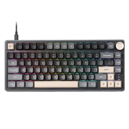 ROYAL KLUDGE RK M75 75% RGB Mechanical Wireless Gaming Keyboard ( Taro Milk ) ( Linear K Silver Switch )