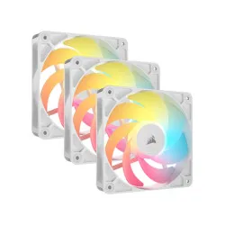 Corsair RS120-R ARGB 120mm PWM Reverse Cabinet Fan (Triple Pack) – White