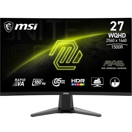 MSI MAG 27CQ6F 27 Inch 2560x1440(QHD) VA 180Hz Cur...