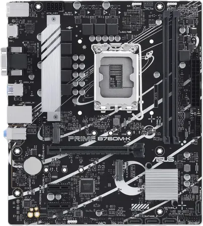 ASUS PRIME B760M-K, Intel B760 LGA 1700 mATX motherboard with PCIe 4.0 LGA 1700Socket Micro-ATX Intel B760 Chipset DDR5 Motherboard for Desktop