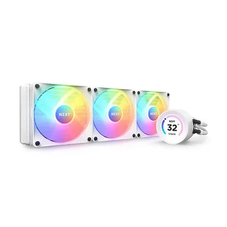 NZXT Kraken Elite RGB 360mm CPU Liquid Cooler (with LCD Display) (White)