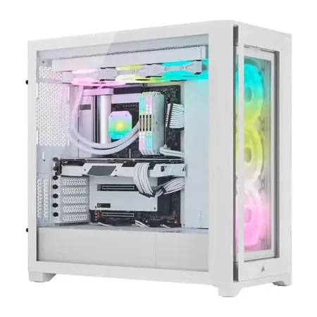 CORSAIR iCUE 5000X RGB QL Edition EATX Mid Tower Cabinet (White)