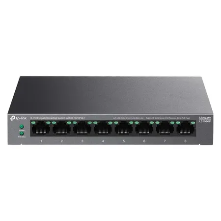 TP-Link Omada LS108GP 8 Port Gigabit Ethernet Desktop Switch with 8-Port PoE+