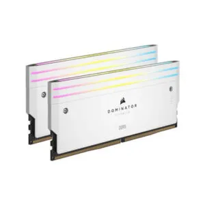 Corsair Dominator Titanium RGB 32GB (16GB x 2) 6000MHz DDR5 Desktop Memory (RAM) White