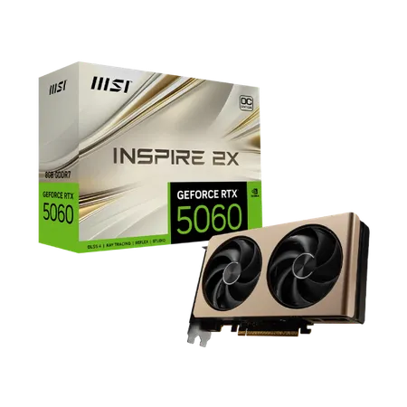 MSI GEFORCE RTX 5060 INSPIRE 2X OC 8GB GRAPHIC CARD