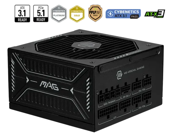 MSI MAG A1000GL PCIE5 80 Plus Gold Power Supply