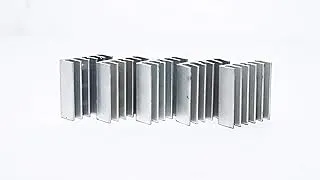 Electronic Spices PACK OF 5 26 X 24 X 10 MM Aluminium Heatsink Module Cooler Fin Silver Tone