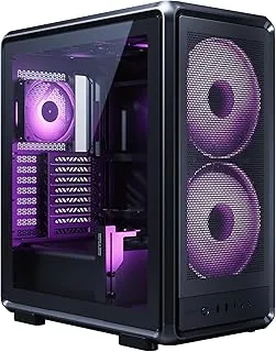 Cooler Master MasterFrame 500 Mesh aRGB Black Freeform 2.0 Modular Platform Open-Air ATX Mid-Tower Case, Aluminum Frame,Dual 200mm aRGB Fans, 390mm GPU Max, 360mm AIO Max, Type C, Tempered Glass