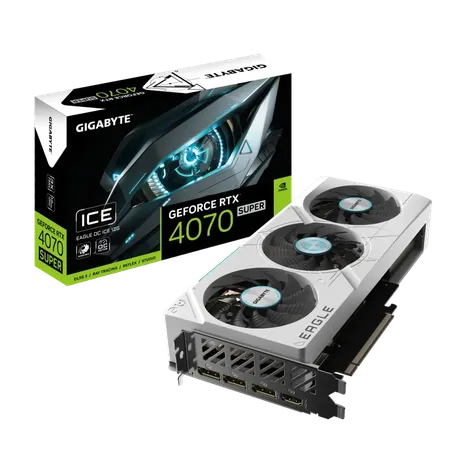 GIGABYTE GeForce RTX 4070 Super Eagle OC ICE 12G Graphics Card GV-N407SEAGLEOC ICE-12GD