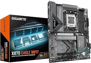 GIGABYTE X870 Eagle WIFI7 AMD AM5 Motherboard, ATX, DDR5, 4X M.2, PCIe 5.0, USB4, WIFI7, 2.5GbE LAN, EZ-Latch