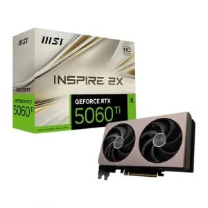 MSI Nvidia GeForce RTX 5060 Ti Inspire 2X OC 16GB GDDR7 Dual Fan Graphics Card