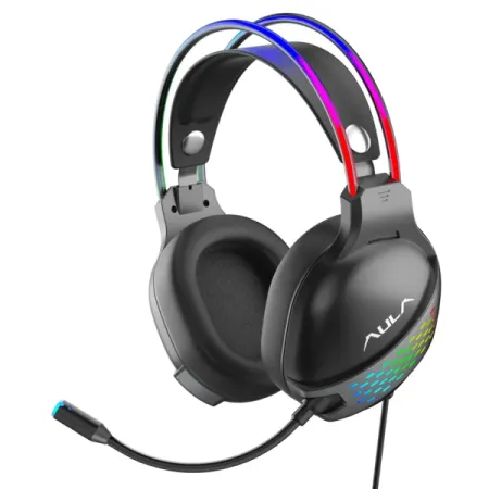 AULA S503 Wired RGB Gaming Headset With Adjustable Mic