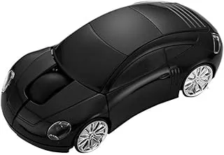 MICROWARE Sports Mouse 2.4GHz Wireless 3D Racing Car Shaped Optical PC USB Laptop Tablet Computer Cordless Gaming Mouse for Home Office (Black)