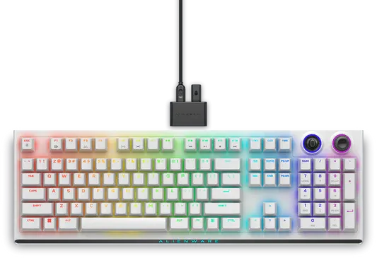 Dell Alienware AW920K Tri-Mode Bluetooth Wireless RGB Backlit Mechanical Gaming Keyboard - Lunar light