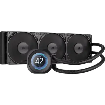 Corsair Nautilus 360 RS LCD 360mm AIO Liquid CPU Cooler with 2.1 Inch IPS LCD Display