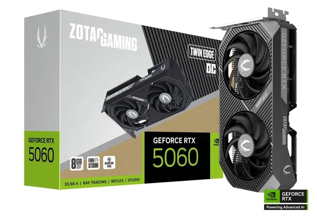 ZOTAC Gaming RTX 5060 Twin Edge OC 8GB GDDR7 Graphics Card (ZT-B50600H-10M)