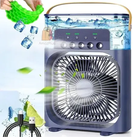 AUTHENTIC AK PORTABLE MINI COOLER AIR CONDITIONER HUMIDIFER Liquid Cooling All in one Cooler