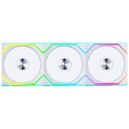Lian Li 120mm UNI FAN SL Wireless LCD ARGB Reverse Blade Case Fan (White, 3-Pack)