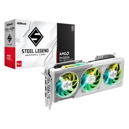 ASROCK Radeon RX 9070 XT Steel Legend Dark 16GB AMD Graphic Card
